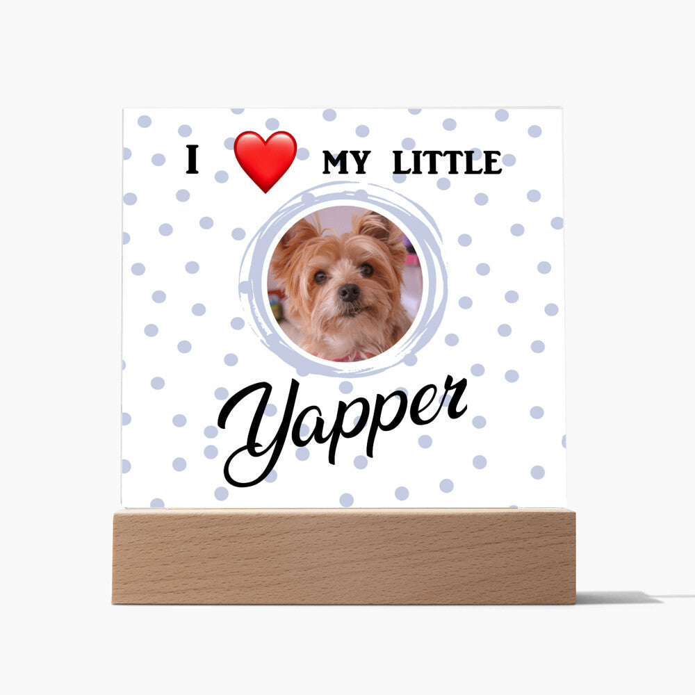 I love my yapper, Custom photo, Personalized Gift, Acrylic Plaque, Personalized Sign, Gift Ideas, Dog lovers